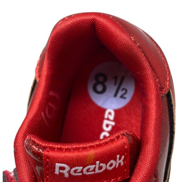 New Reebok Royal Classic Jogger 3 Toddler Red Glitter Shimmer Shoes Sz 8.5 NWOB - Picture 7 of 10